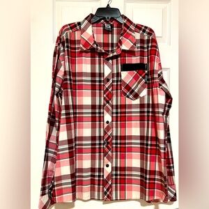 Enyce Red and Black Plaid Button-up Long Sleeve Shirt Men’s 2XL LIKE NEW